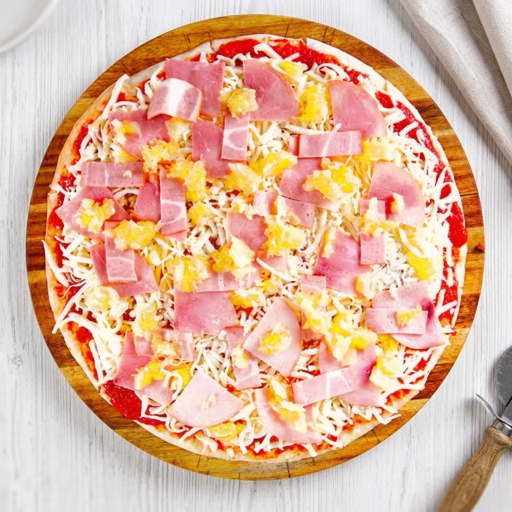 Maui Pizza — gluten-free ham pineapple pizza at Avatara Pizza Calgary Shawnessy Parkdale